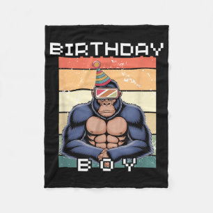 Manta Polar Decoraciones De Cumpleaños De Gorila Etiqueta De M