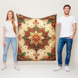 Manta Polar Decorative Red Green Fleece Blanket