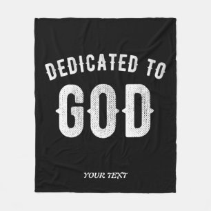 MANTA POLAR DEDICADO A DIOS PERSONALIZABLE GUAY TEXTO BLANCO