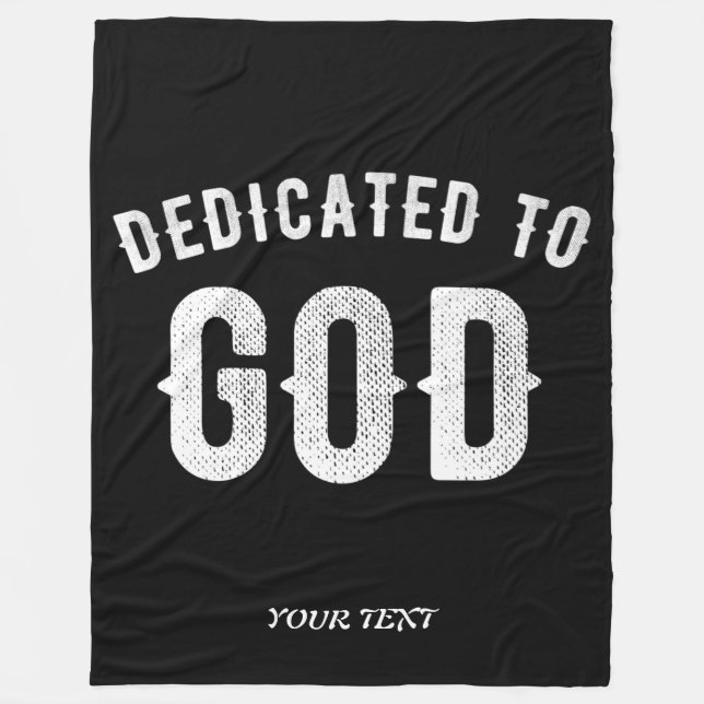 MANTA POLAR DEDICADO A DIOS PERSONALIZABLE GUAY TEXTO BLANCO (Anverso)
