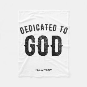 MANTA POLAR DEDICADO A DIOS PERSONALIZABLE GUAY TEXTO NEGRO