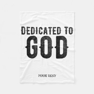 MANTA POLAR DEDICADO A DIOS PERSONALIZABLE GUAY TEXTO NEGRO