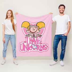 Manta Polar Dee Dee - Amo Unicornios