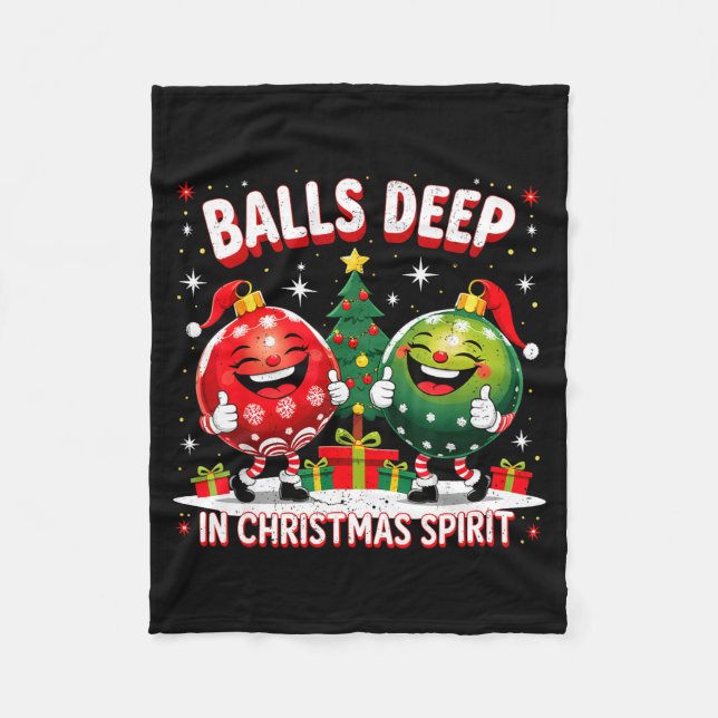 Manta Polar Deep In Christmas Srit Funny Ornament  (Anverso)