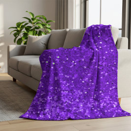 Manta Polar Deep Purple Glam Faux Glitter Pattern