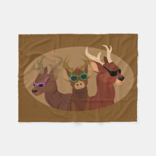 Manta Polar Deer Con Gafas De Sol