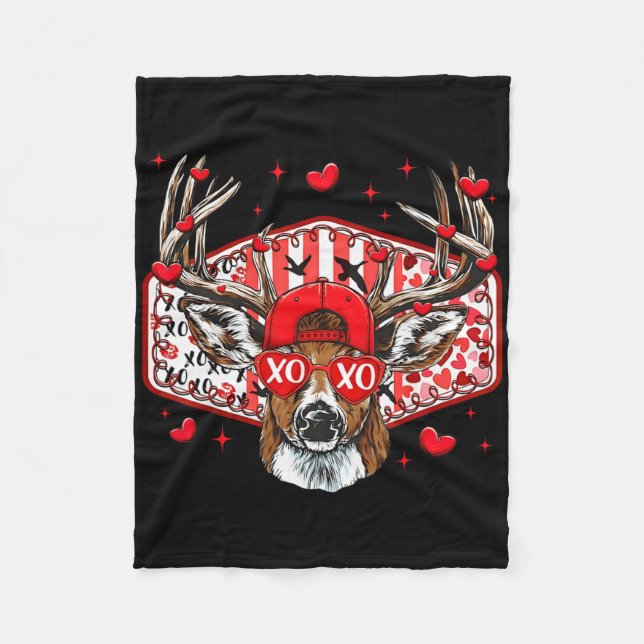Manta Polar Deer Hunting Xoxo Valentine Buck Boys Cap Men Wome (Anverso)