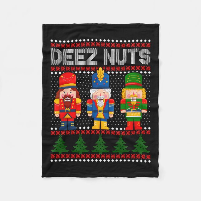 Manta Polar Deez Nutcracker Navidades feos (Anverso)