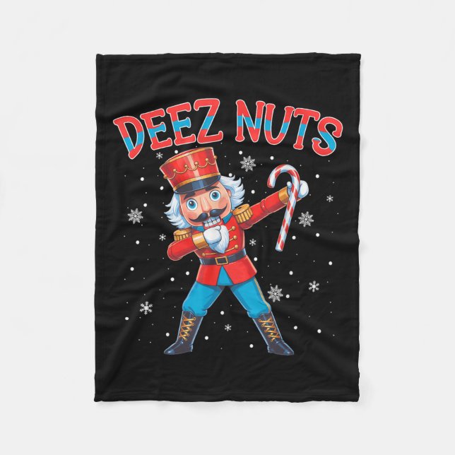 Manta Polar Deez Nutcracker Nut Funny Navidades navideños (Anverso)