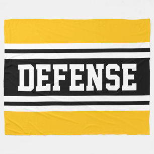 Manta Polar DEFENSA Rayas Deportivas Amarillo Brillante Negro 