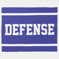 DEFENSE Atleta Texto Blanco Rayas En Azul Profundo