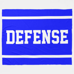 Manta Polar DEFENSE Atletismo Rayas Blancas en Azul Brillante