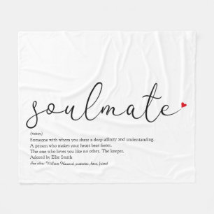 Manta Polar Definición de Alma Gemela Escritura Corazón Amor