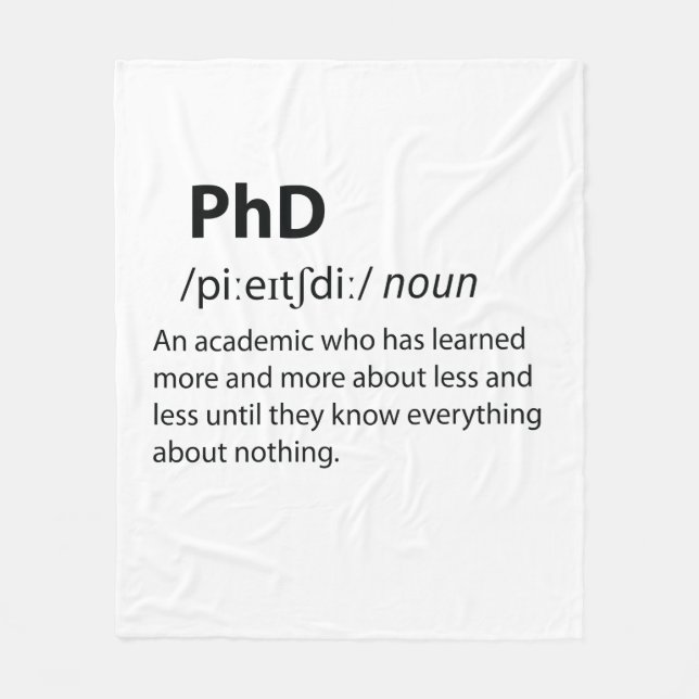 Manta Polar Definición de diccionario divertida de PhD (Anverso)