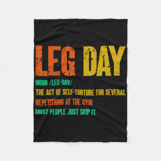 Manta Polar Definición de Leg Day Gym Pump Sobredimensionamien