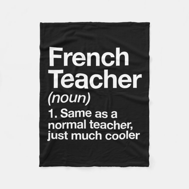 Manta Polar Definición de Maestro Divertido Regreso a Clases P (Anverso)