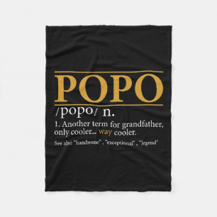 Manta Polar Definición de Popo Padres Día Regalo Abuelo