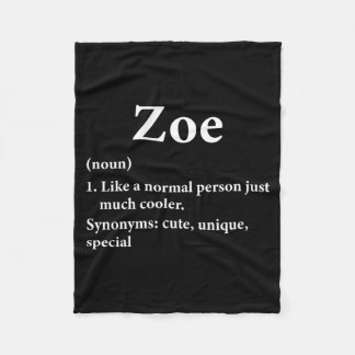 Manta Polar Definición del nombre Zoe Divertido D 