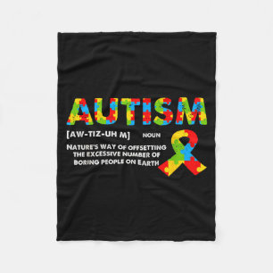 Manta Polar Definición divertida de autismo - Mes de concienci