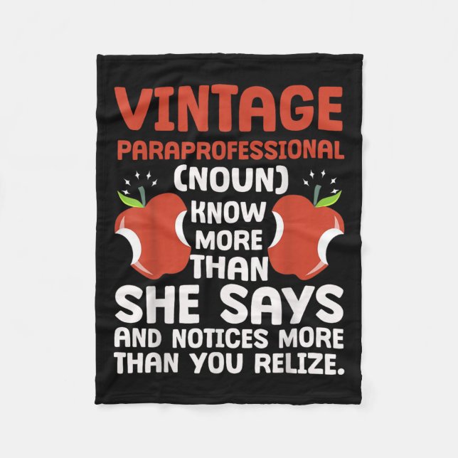 Manta Polar Definición Paraprofesional del Orgullo Educativo (Anverso)