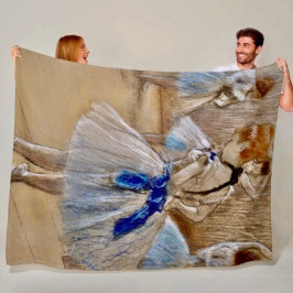 Manta Polar Degas Dancer with Blue Ribbon   Fleece Blanket