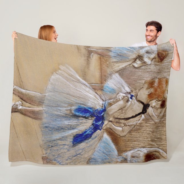 Manta Polar Degas Dancer with Blue Ribbon   Fleece Blanket (In situ)