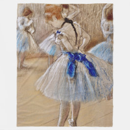 Manta Polar Degas Dancer with Blue Ribbon   Fleece Blanket