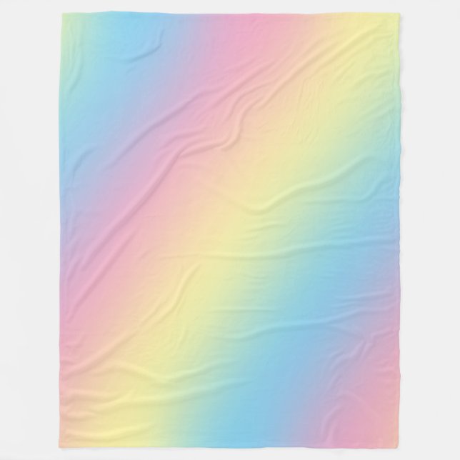 Manta Polar Degradado del arco iris pastoral (Anverso)