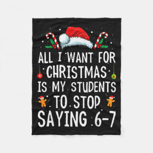 Manta Polar Deja de decir 6-7 Funny Teacher 67 Christmas Meme