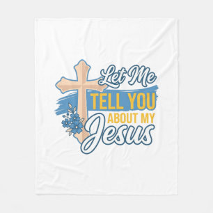 Manta Polar Déjame contarte sobre mi camiseta cristiana de Jes