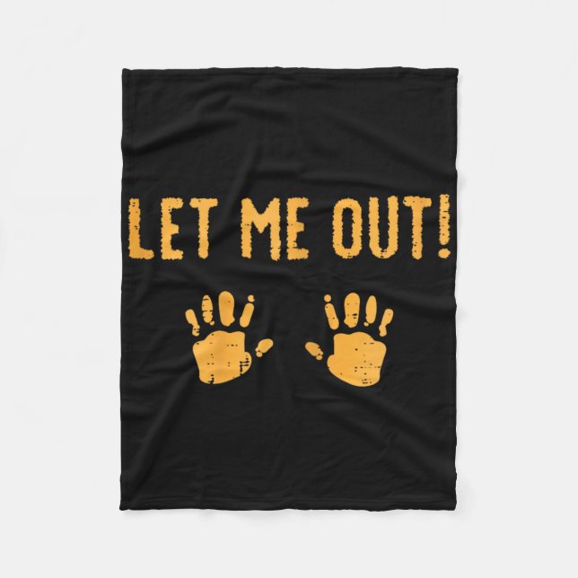 Manta Polar Déjame salir, disfraz de Halloween para bebés (Anverso)