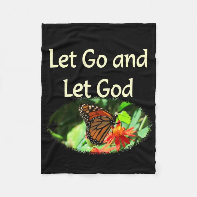 MANTA POLAR DEJEMOS IR Y DEJAR QUE DIOS DISEÑE UNA MARIPOSA (Anverso)