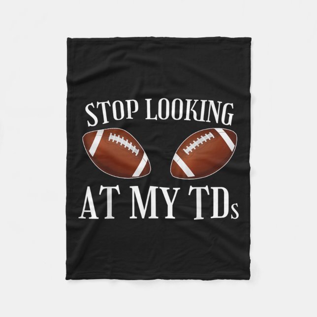 Manta Polar Dejen De Mirar Mis Funny Implantes De Fútbol (Anverso)