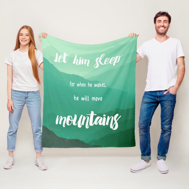 Manta Polar Déjenlo dormir cuando despierte, moverá montañas (In situ)