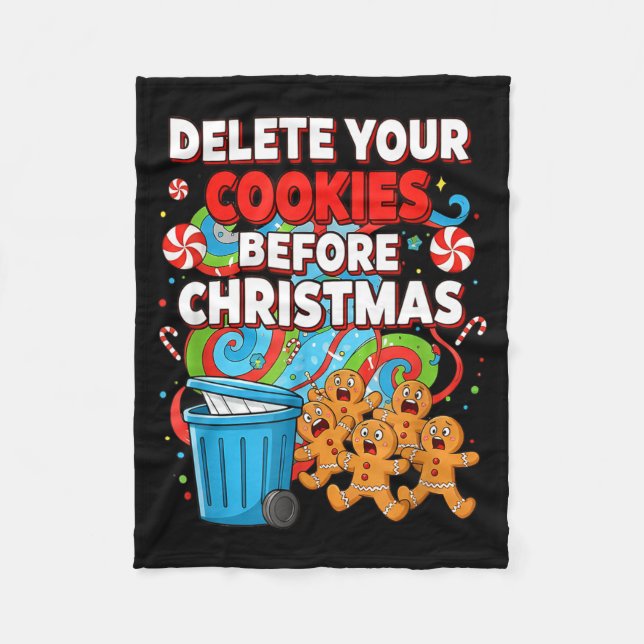 Manta Polar Delete Cookies Funny Christmas Cookie  (Anverso)