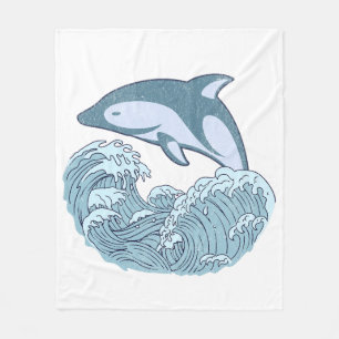 Manta Polar Delfín azul lindo