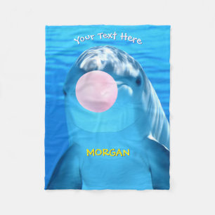 Manta Polar Delfín, burbuja, nombre y mensaje