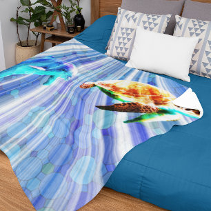 Manta Polar Delfín Y Tortuga Marina