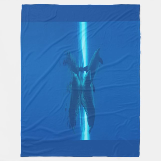 Manta Polar Delfines y reflexiones (Anverso)