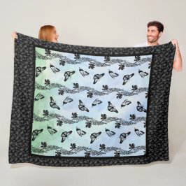 Manta Polar Delfinos y mariposas en el cielo