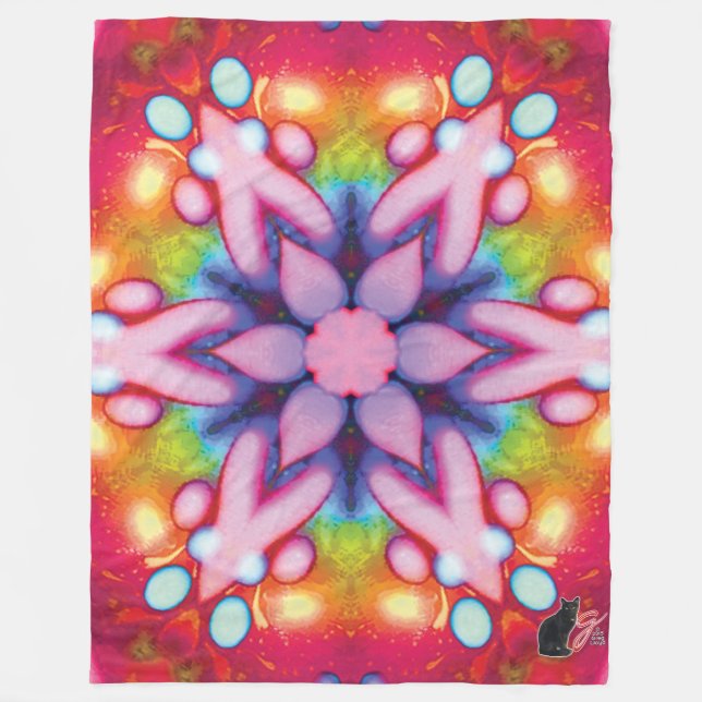 Manta Polar Delicioso Caleidoscopio (Anverso)