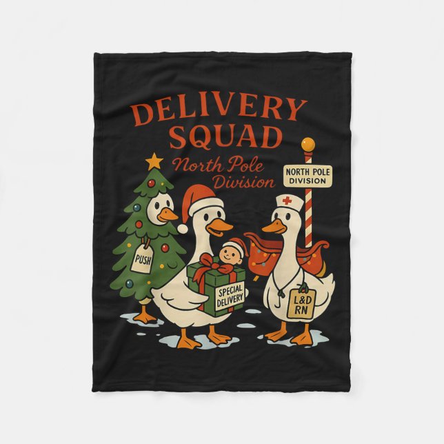 Manta Polar Delivery Squad Labor And Delivery Nurse Christmas  (Anverso)