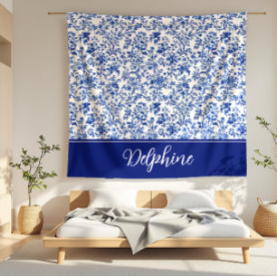 Manta Polar Delphine Blue Toile
