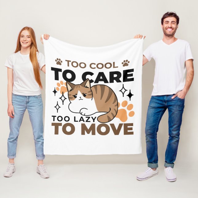 Manta Polar Demasiado Guay para preocuparse, demasiado perezos (In situ)