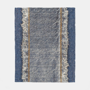 Manta Polar Denim Blue Jeans: Parche doble Casual