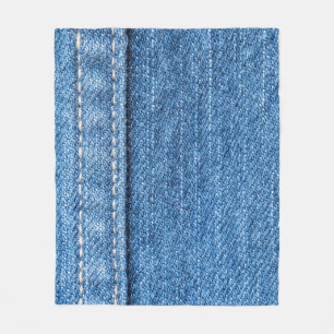 Manta Polar Denim Blue: Textura clásica de jeans.