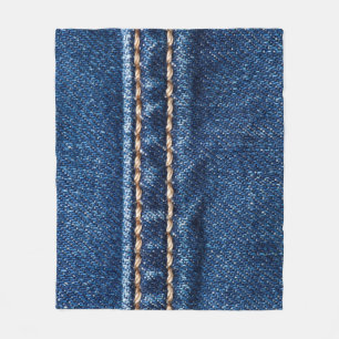 Manta Polar Denim con título: textura de jeans cerrados.