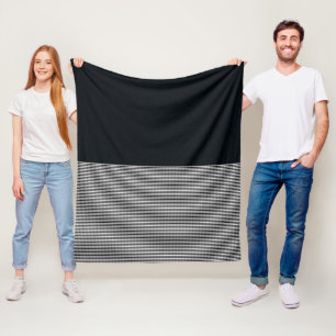 Manta Polar Denim De Carbón Y Mapa De Fleece De Líneas Horizon