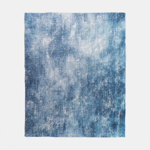 Manta Polar Denim De Jeans Azules, Fondo Texturado.