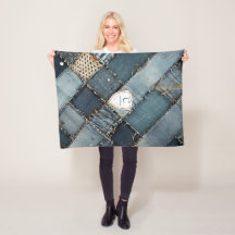 Denim Nombre personalizado parches jeans azules pa